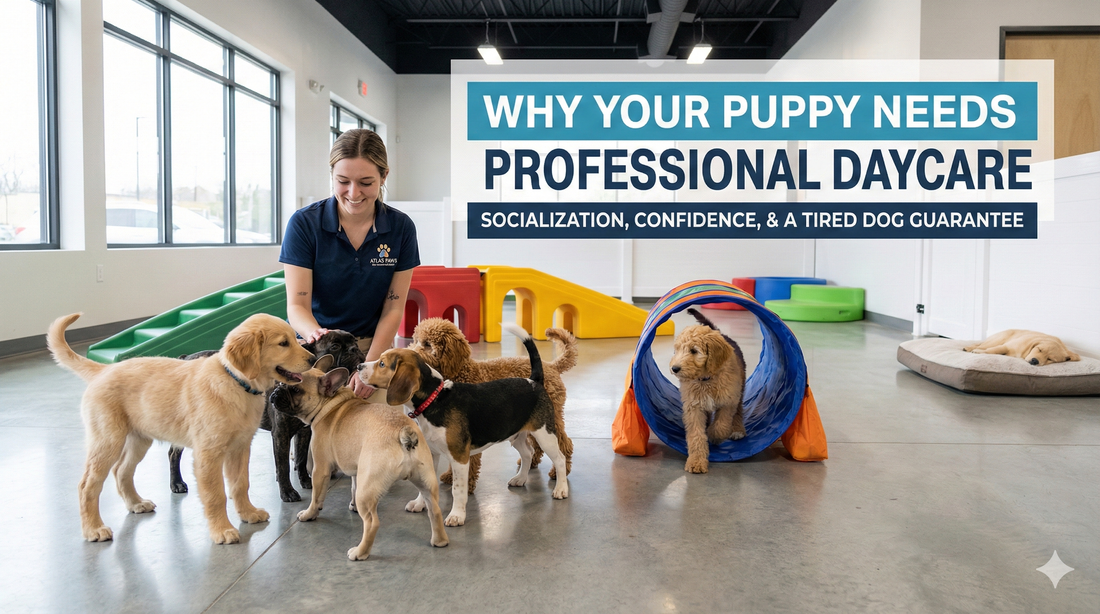 Why Your Puppy Needs Professional Daycare (Not Just a Walk)