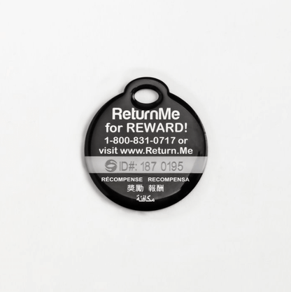 Circle Collar Tag with Lost & Found Service